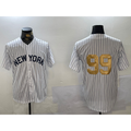 Boles  New York Yankees #99 Aaron Judge White  Pinstripe Without Name Fashion Cool Base Jersey 2