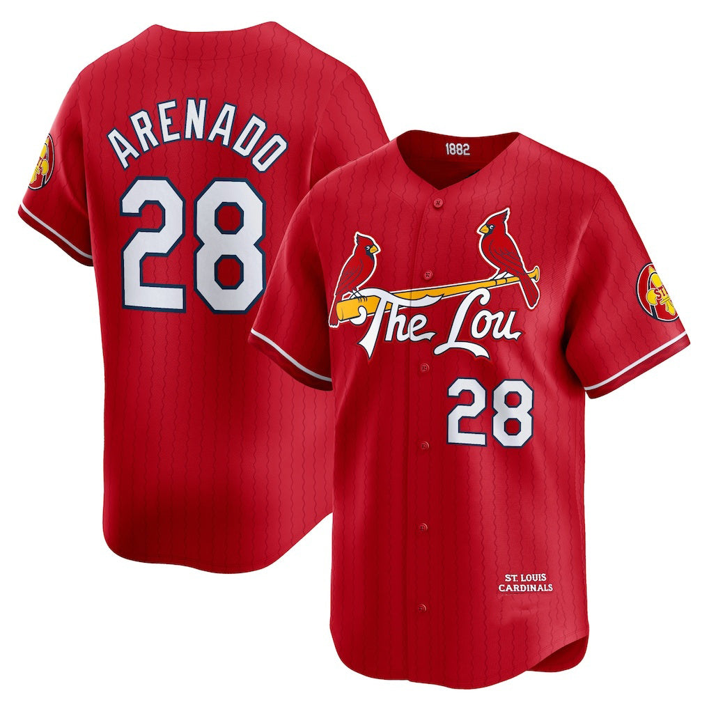 Boles St. Louis Cardinals #28 Nolan Arenado Red  2024 City Connect Limited Player Jersey