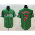 Boles  Philadelphia Phillies #7 Trea Turner Green  Phanatic Limited Stitched Jersey