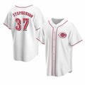 Boles Cincinnati Reds #37 Tyler Stephenson White  Stitched Cool Base Jersey