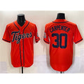 Boles Detroit Tigers #30 Kerry Carpenter Orange  With Patch Cool Base Stitched Jersey
