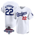 Boles Los Angeles Dodgers #22 Clayton Kershaw White  2024 World Series Champions Home Limited Stitched Jersey