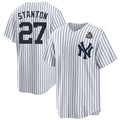 Boles  New York Yankees #27 Giancarlo Stanton White  2024 World Series With Name Cool Base Stitched Jersey