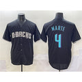 Boles  Arizona Diamondbacks #4 Ketel Marte Black  Stitched Jersey