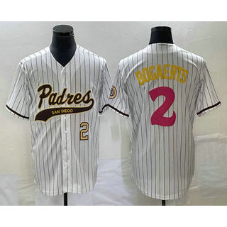 Boles  San Diego Padres #2 Xander Bogaerts Number White  NEW 2023 City Connect Cool Base Stitched Jersey