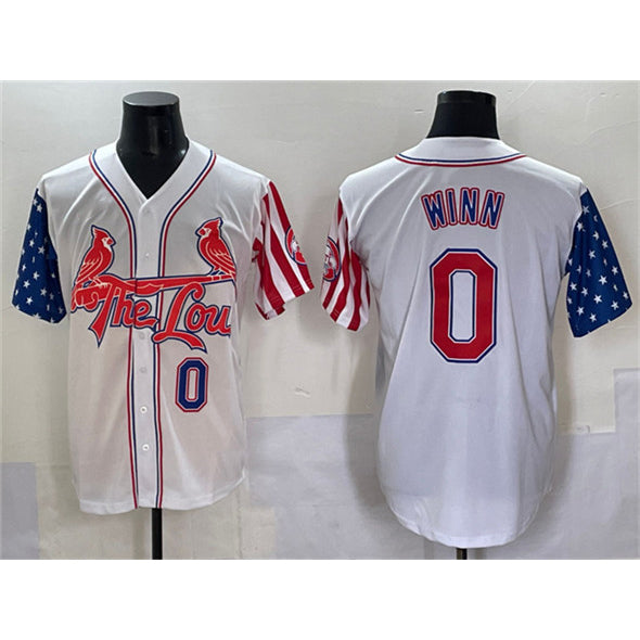 Boles St. Louis Cardinals #0 Masyn Winn White  Independence Day Vapor Premier Limited Stitched Jersey