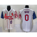Boles St. Louis Cardinals #0 Masyn Winn White  Independence Day Vapor Premier Limited Stitched Jersey