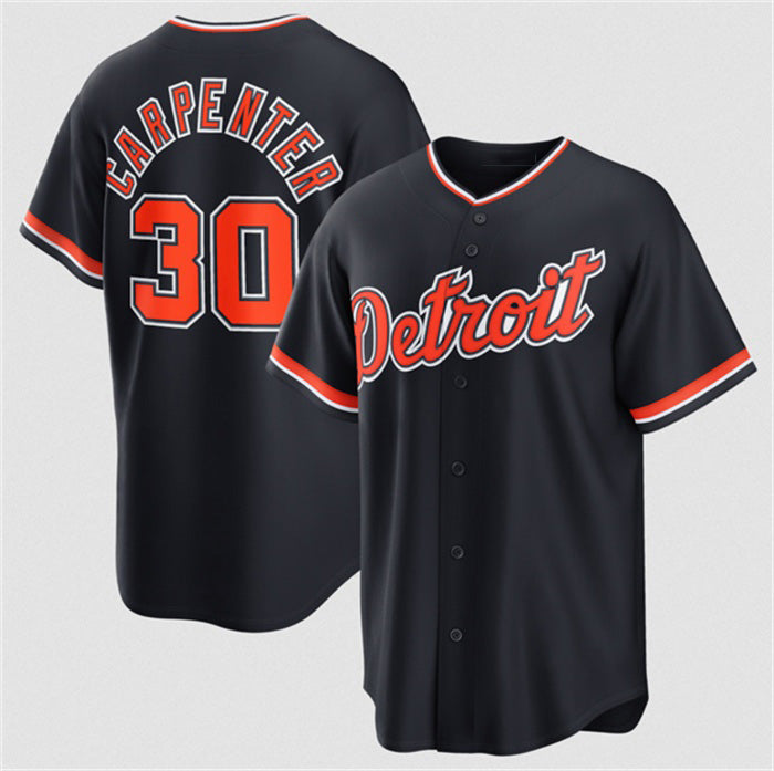 Boles Detroit Tigers #30 Kerry Carpenter Navy  Alternate Stitched Jersey
