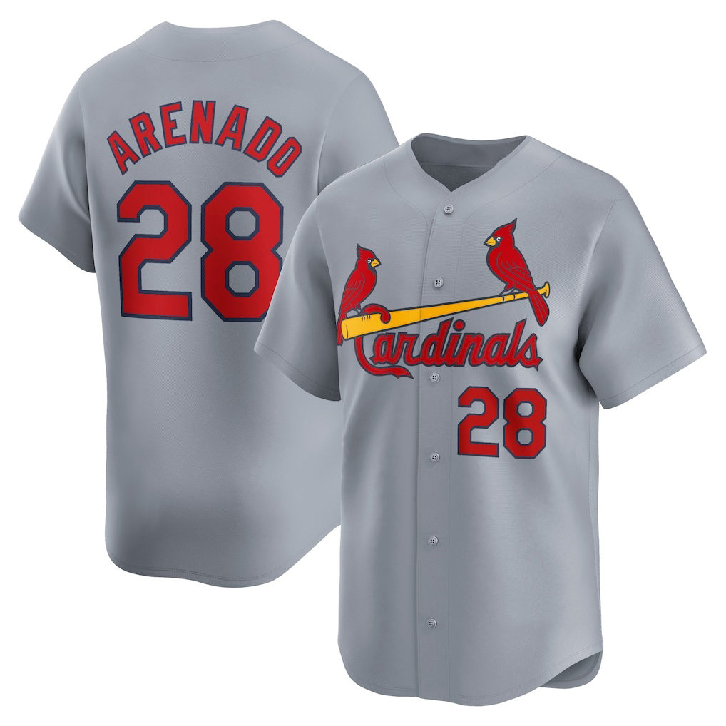 Boles St. Louis Cardinals #28 Nolan Arenado Gray  Away Limited Player Jersey