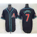 Boles  Arizona Diamondbacks #7 Corbin Carroll Black  2024 Stitched Cool Base Jersey