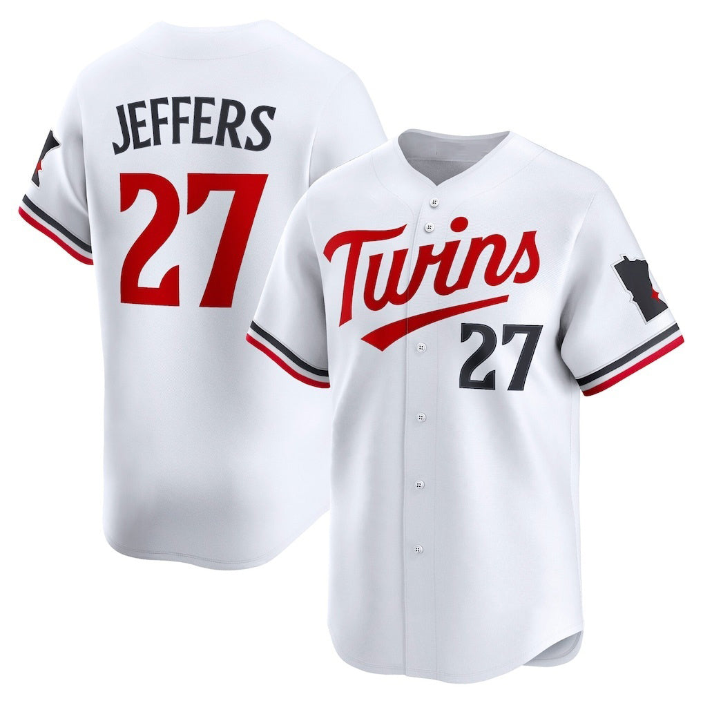 Boles  Minnesota Twins #27 Ryan Jeffers White  Home Limited Player Jersey