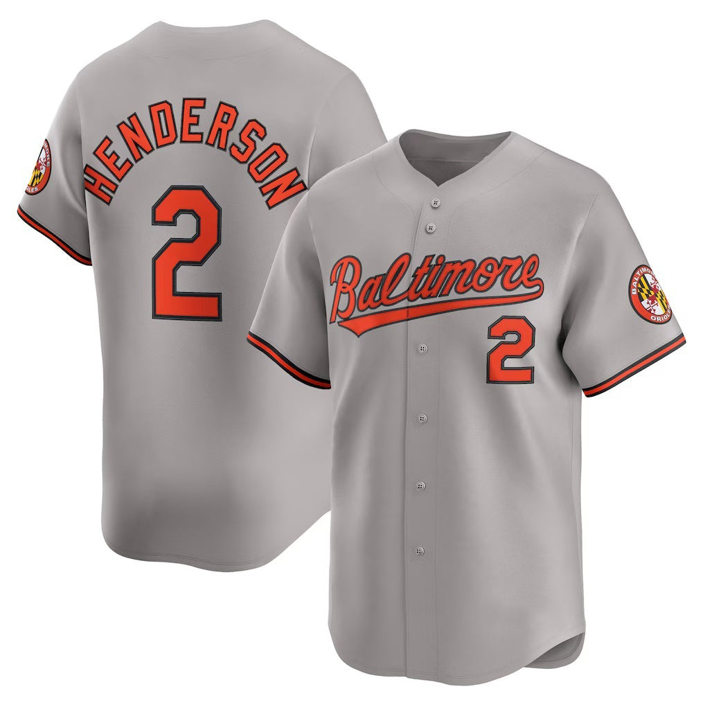 Boles Baltimore Orioles #2 Gunnar Henderson Gray  Road Limited Player Jersey