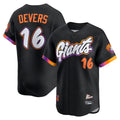Boles  San Francisco Giants #16 Rafael Devers Black  2025 City Connect Limited Player Jersey
