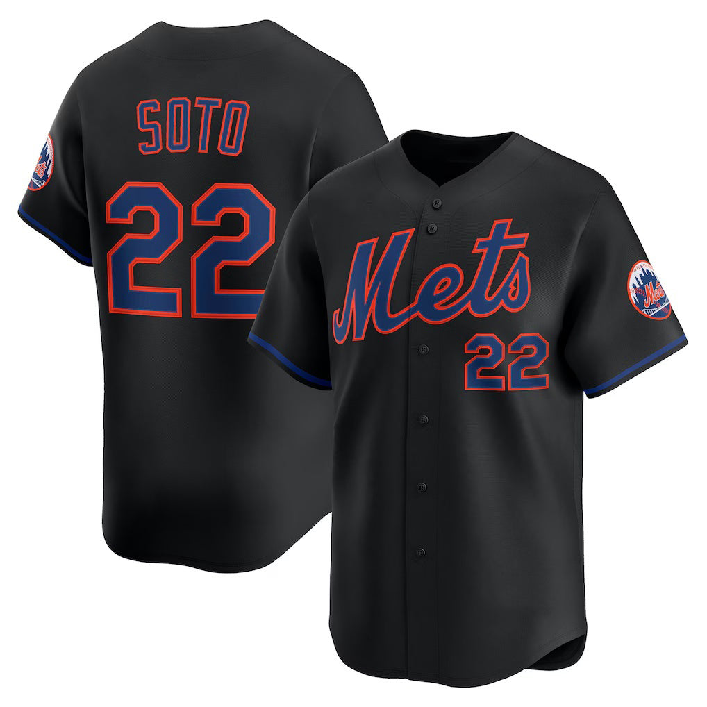 Boles  New York Mets #22 Juan Soto Black  Alternate Limited Player Jersey