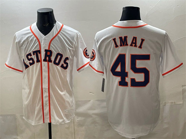 Boles Houston Astros #45 Tatsuya Imai White  Cool Base Stitched Jersey