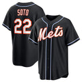 Boles  New York Mets #22 Juan Soto 2026 Black  Out Stitched Jersey