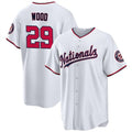 Boles  Washington Nationals #29 James Wood White  2024 Home Limited Stitched Jersey