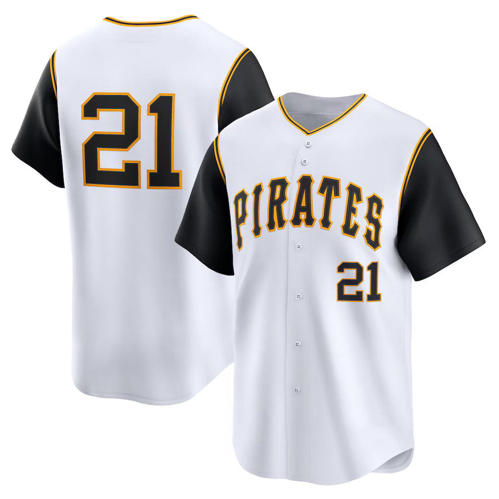 Boles  Pittsburgh Pirates #21 Roberto Clemente White  Cooperstown Collection Limited Jersey