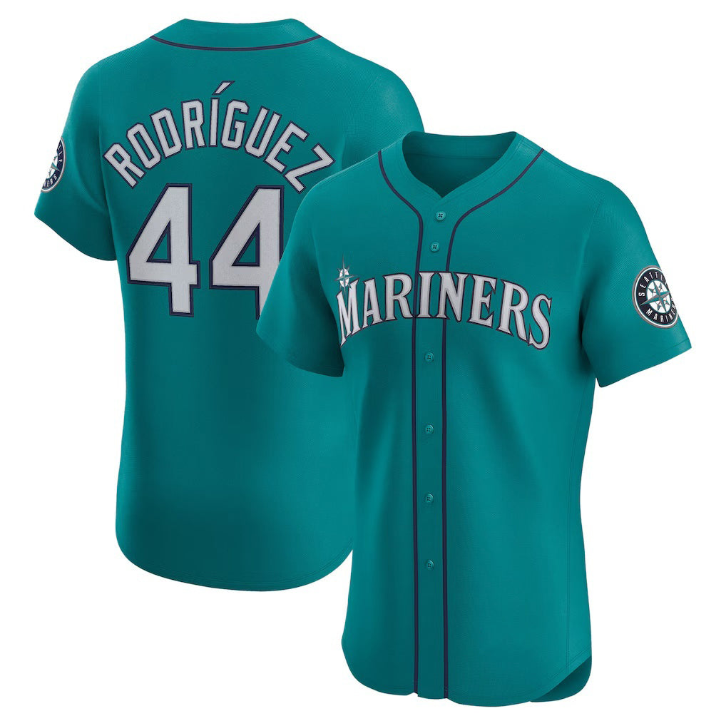 Boles Seattle Mariners #44 Julio Rodr¨ªguez Teal  Alternate Elite Jersey