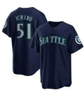 Boles Seattle Mariners #51 Ichiro Suzuki Navy  Cool Base Stitched Jersey