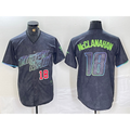 Boles Tampa Bay Rays #18 Shane McClanahan Number Charcoal  2024 City Connect Limited Stitched Jerseys