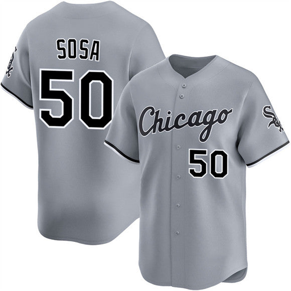 Boles  Chicago White Sox #50 Lenyn Sosa Gray  2025 Limited Stitched Jersey