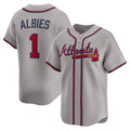 Boles Atlanta Braves #1 Ozzie Albies Gray  Road Limited Player Jersey