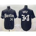 Boles Boston Red Sox #34 David Ortiz Black  Gothic Vapor Limited Stitched Jersey