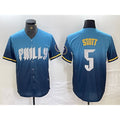Boles  Philadelphia Phillies #5 Bryson Stott Blue  2024 City Cool Base Stitched Jersey