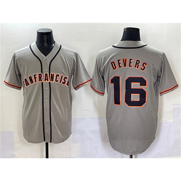 Boles  San Francisco Giants #16 Rafael Devers Gray  Cool Base Stitched Jersey