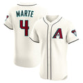 Boles  Arizona Diamondbacks #4 Ketel Marte Cream  Home Elite Jersey