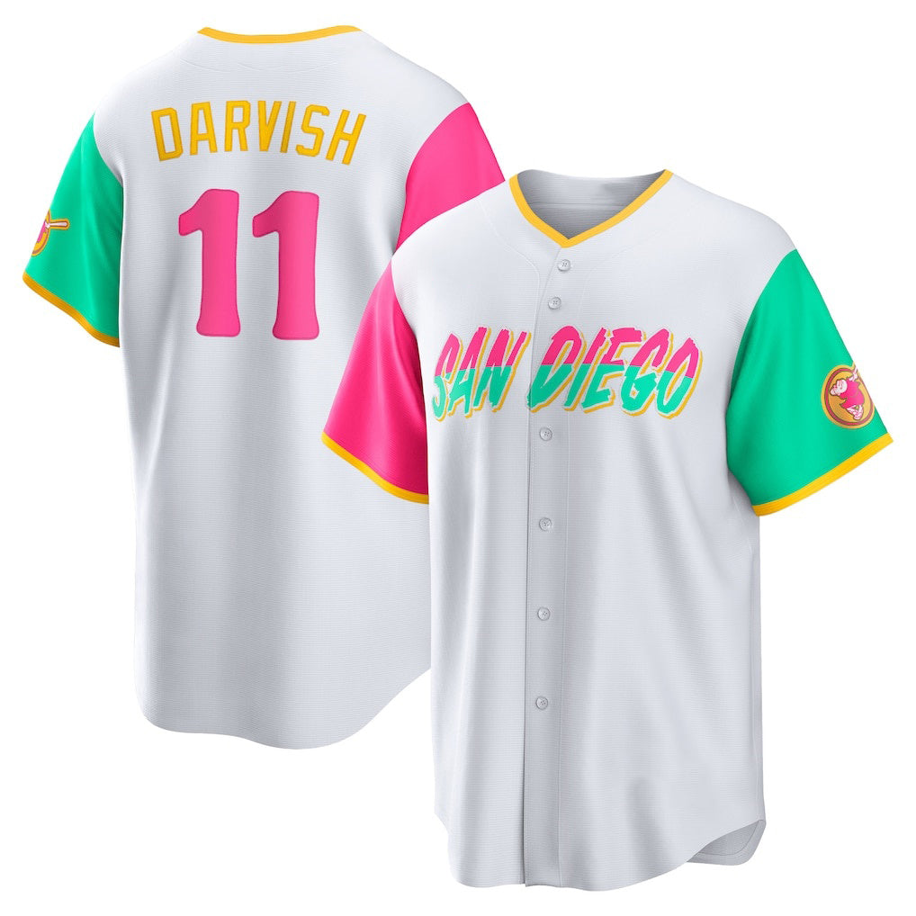 Boles  San Diego Padres #11 Yu Darvish White  City Connect Replica Player Jersey