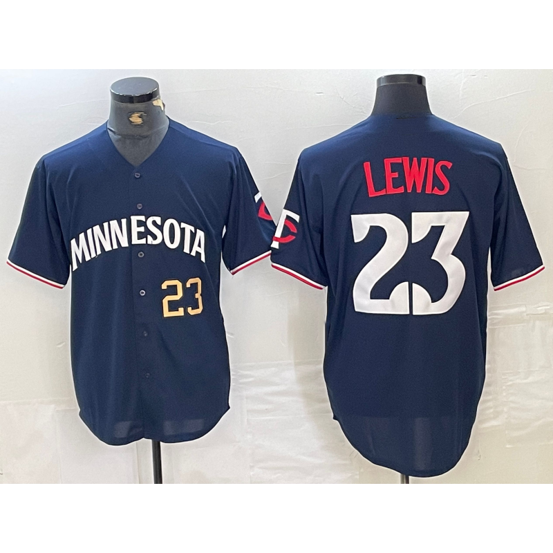 Boles  Minnesota Twins #23 Royce Lewis Number 2023 Navy Blue  Cool Base Stitched Jerseys