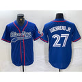 Boles  Toronto Blue Jays #27 Vladimir Guerrero Jr Blue  Cool Base Stitched Jersey 2