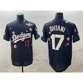 Boles Los Angeles Dodgers #17 Shohei Ohtani Black  2025 World Series Patch Tokyo Series Limited Stitched Jersey