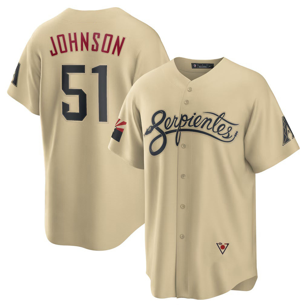 Boles  Arizona Diamondbacks #51 Randy Johnson Gold  Sand City Connect Replica Player Jersey