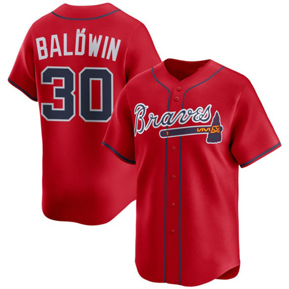 Boles Atlanta Braves #30 Drake Baldwin Red  2025 Alternate Limited Stitched Jersey