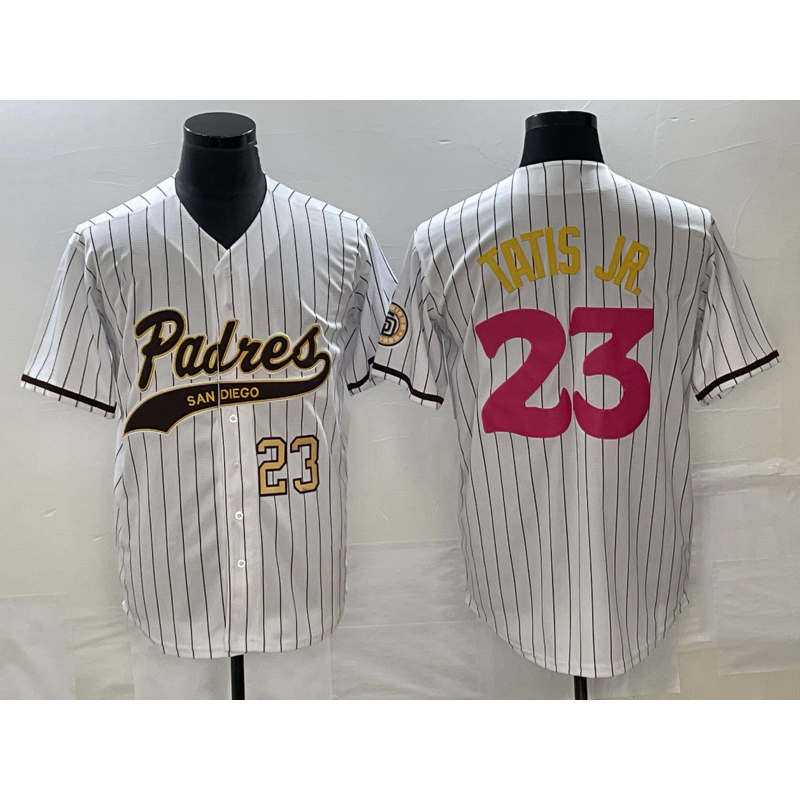 Boles  San Diego Padres #23 Fernando Tatis Jr Number White  NEW 2023 City Connect Cool Base Stitched Jersey