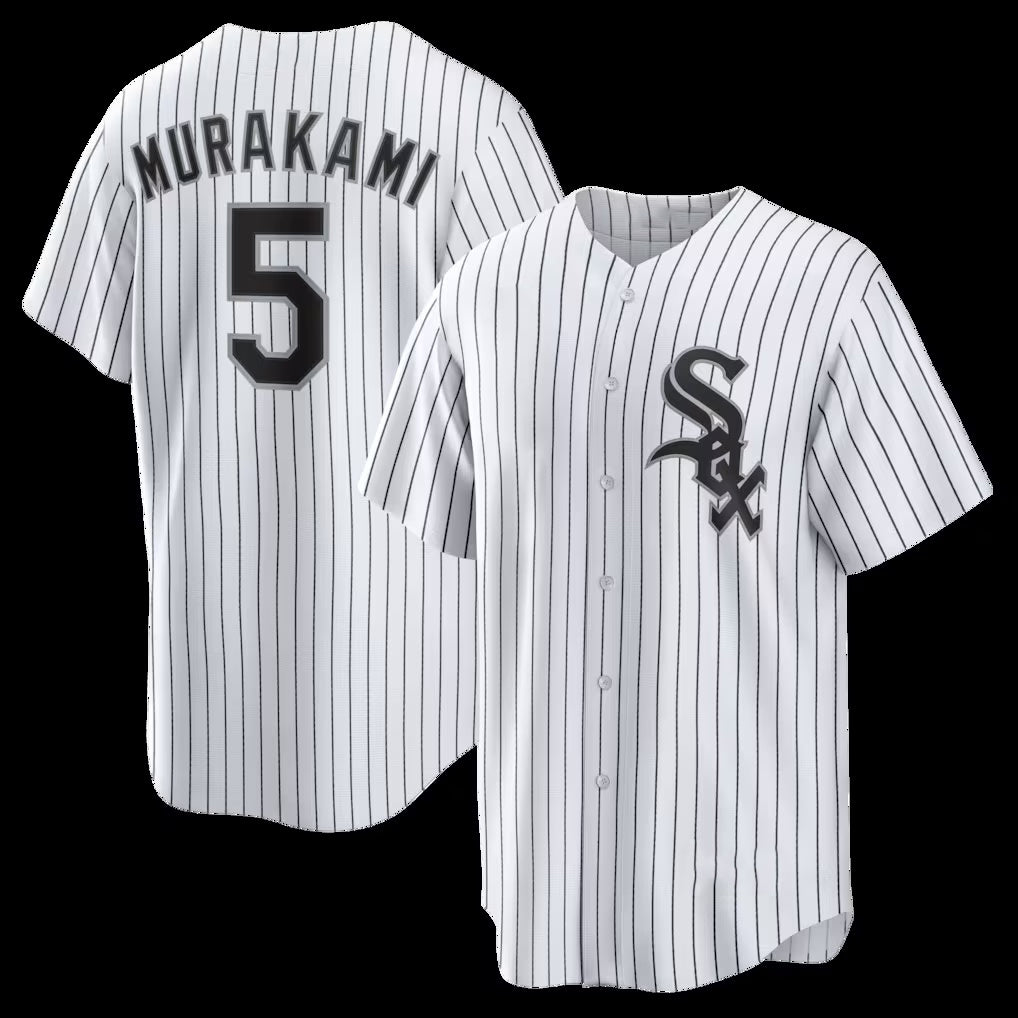 Boles  Chicago White Sox #5 Munetaka Murakami White  Home Replica Jersey