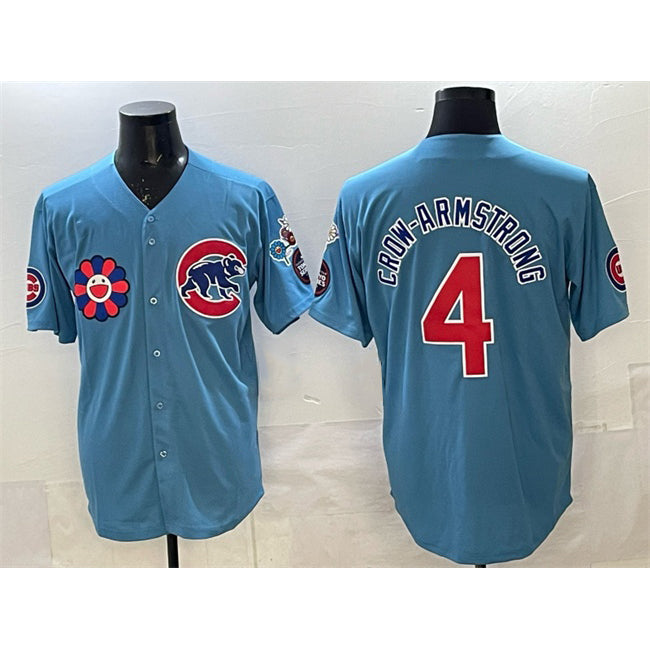 Boles  Chicago Cubs #4 Pete Crow-Armstrong Blue  2025 Tokyo Series 2nd Alternate Limited Stitched Jersey 2