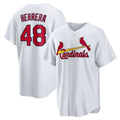 Boles St. Louis Cardinals #48 Iv¨¢n Herrera White  Home Replica Jersey