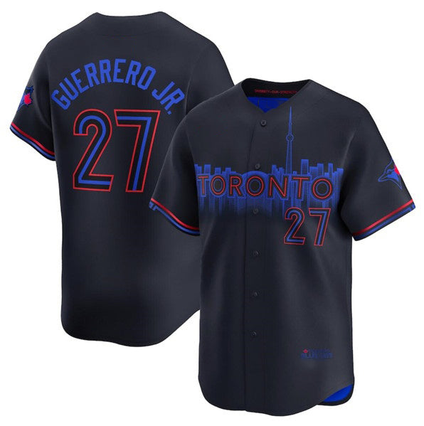 Boles  Toronto Blue Jays #27 Vladimir Guerrero Jr. Black  2024 City Connect Limited Stitched Jersey