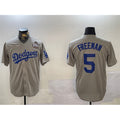 Boles Los Angeles Dodgers #5 Freddie Freeman Grey  2024 World Series Cool Base Stitched Jersey