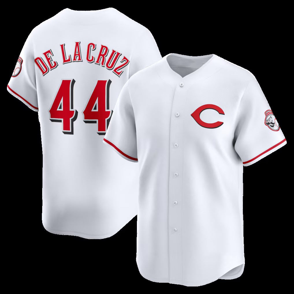 Boles Cincinnati Reds #44 Elly De La Cruz White  Alternate 2 Limited Player Jersey