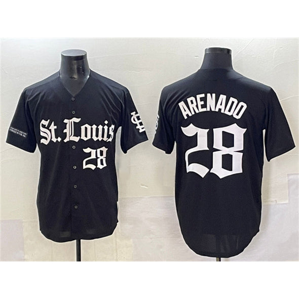Boles St. Louis Cardinals #28 Nolan Arenado Black  'Gothic Legacy Edition' Vapor Premier Limited Stitched Jersey