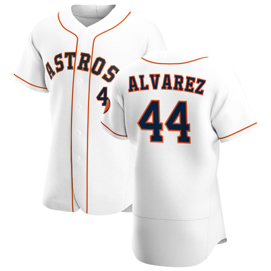 Boles Houston Astros #44 Yordan Alvarez White  Home 2020 Authentic Player Jersey