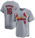 Boles St. Louis Cardinals #16 Nolan Gorman Gray  2024 Away Limited Stitched Jersey