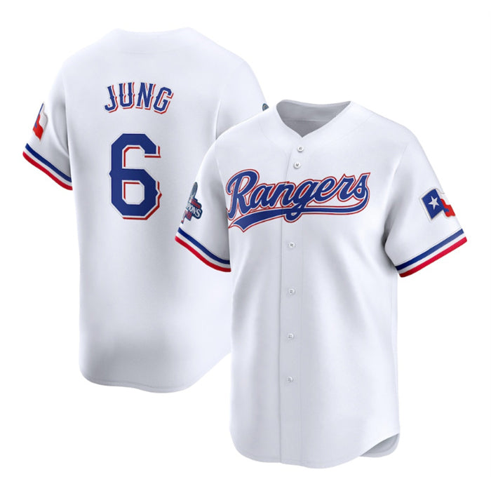 Boles Texas Rangers #6 Josh Jung White  2023 World Series Champions Stitched Jersey