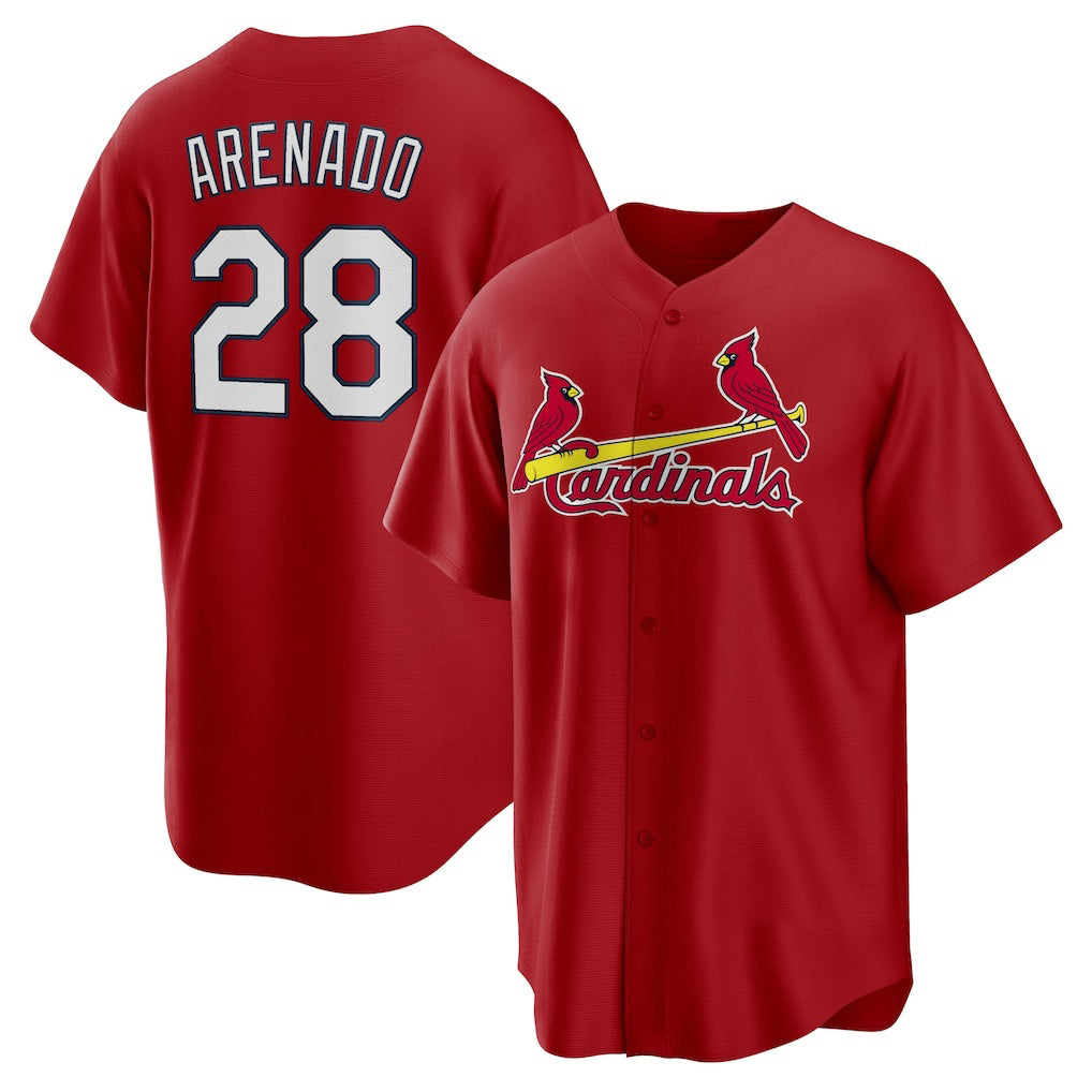 Boles St. Louis Cardinals #28 Nolan Arenado Red  Alternate Official Replica Player Jersey