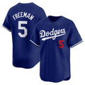 Boles Los Angeles Dodgers #5 Freddie Freeman Royal  Limited Stitched Jersey 2